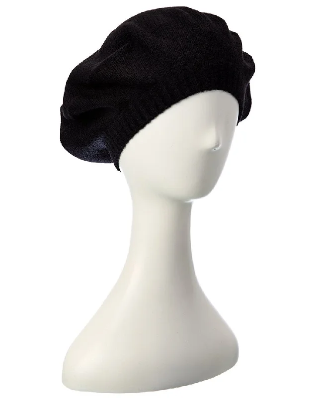 Portolano Women's Black Cashmere Beret