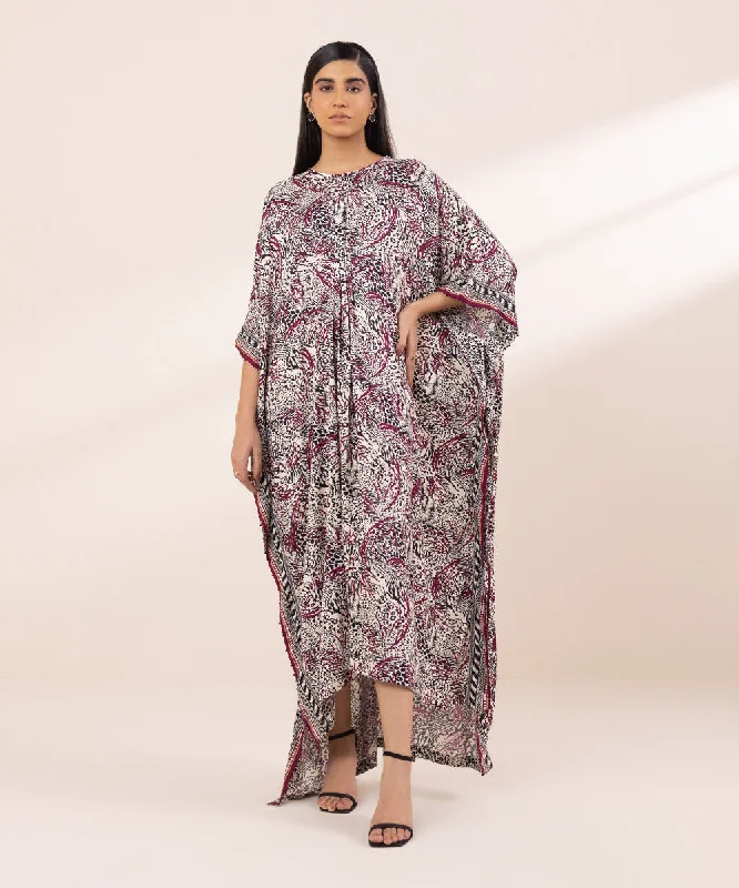 Printed Arabic Lawn Kaftan