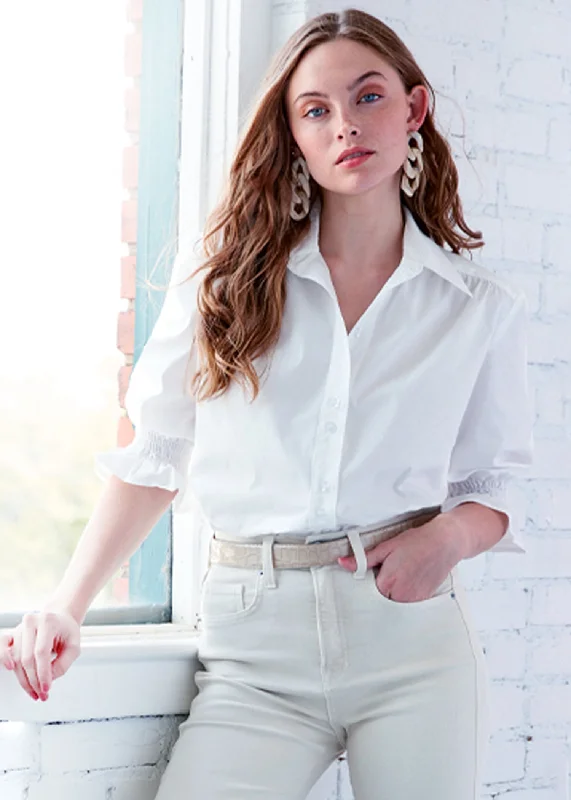 Sirena White Poplin Shirt