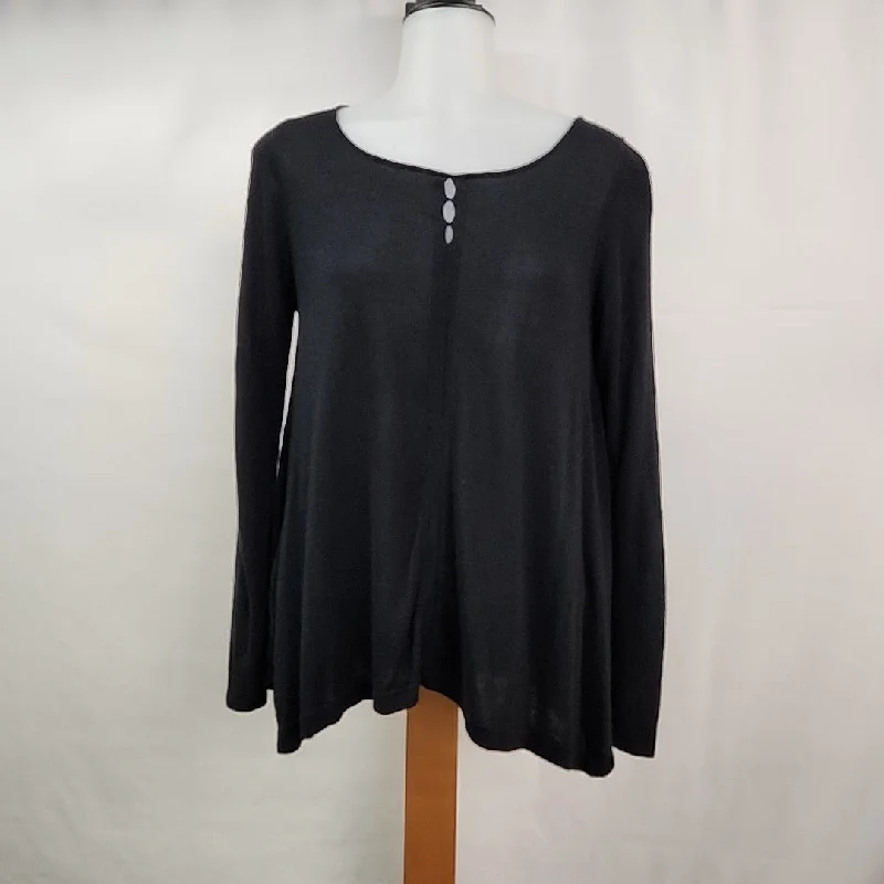 Tahari Women's Size S Black Solid Long Sleeve Shirt