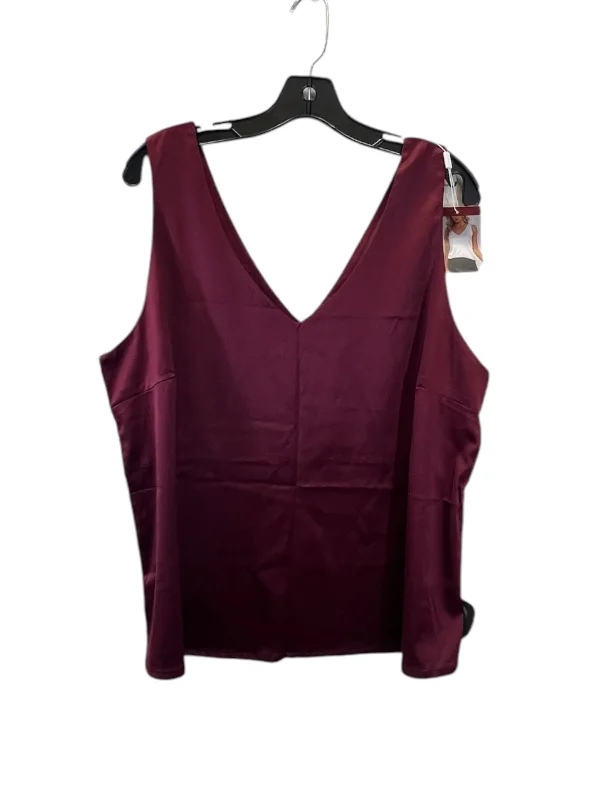 Top Sleeveless By mawor In Red, Size: Xl