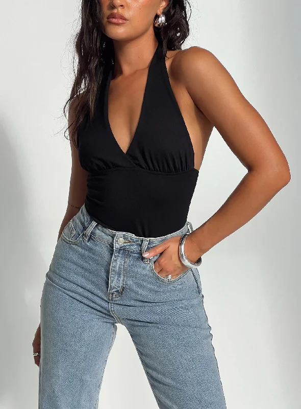 Whimsy Halter Top Black