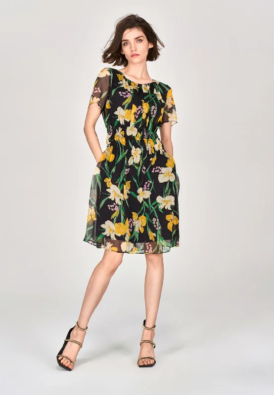 Summer Floral Chiffon Dress