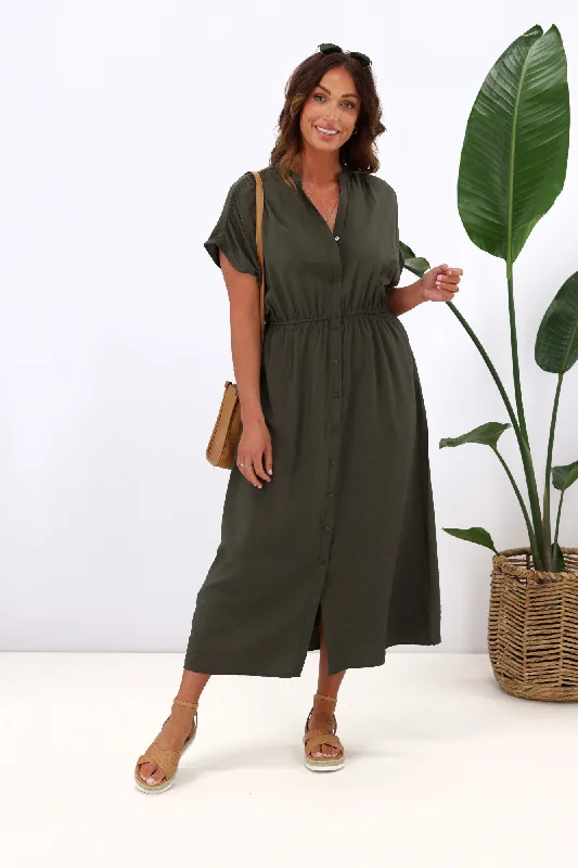 Betty Basics Simone Dress Olive