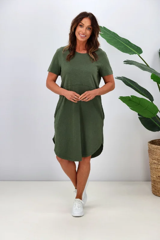 Foxwood Bay Dress Khaki