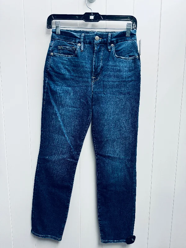 Jeans Straight By Good American In Blue Denim, Size: 4