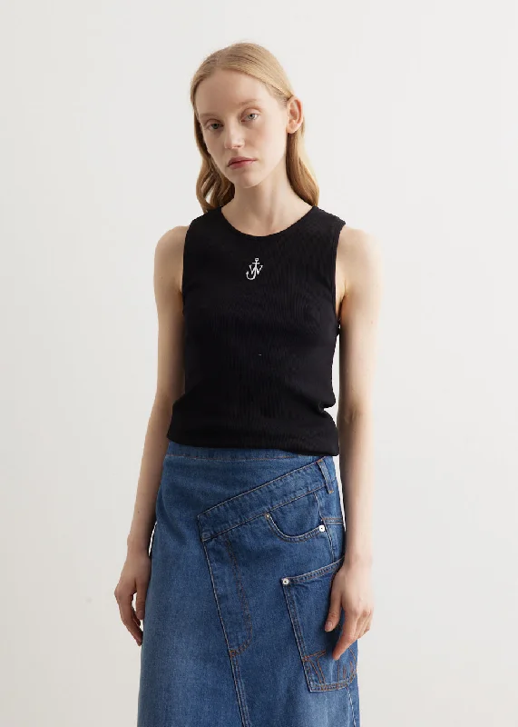 Anchor Embroidery Vest Top