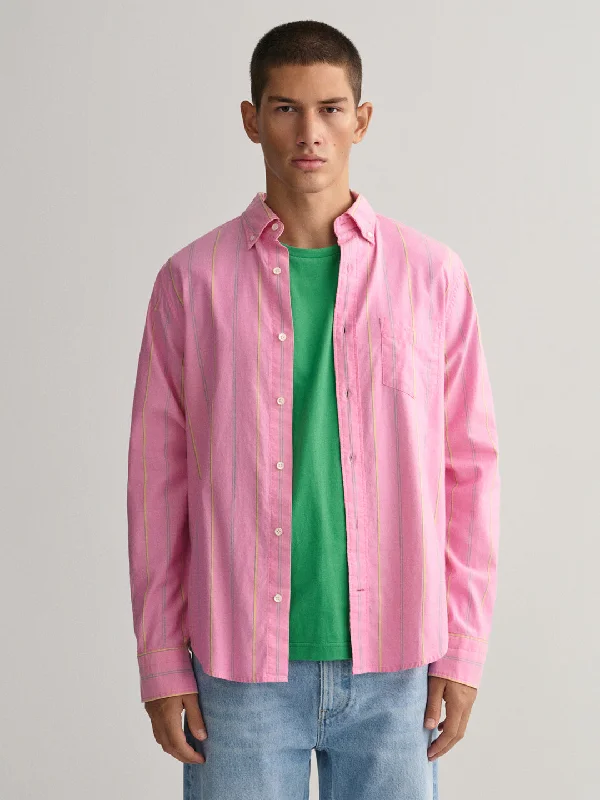 Gant Pink Oxford Striped Regular Fit Shirt