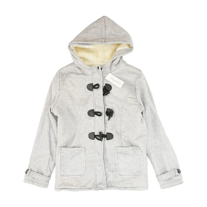 Gray Solid Lightweight Coat