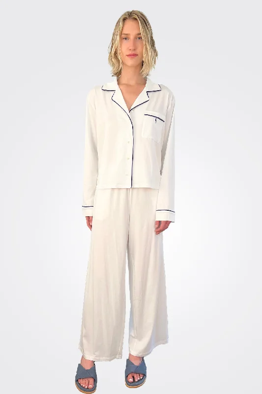 Jersey Pajama Set - White