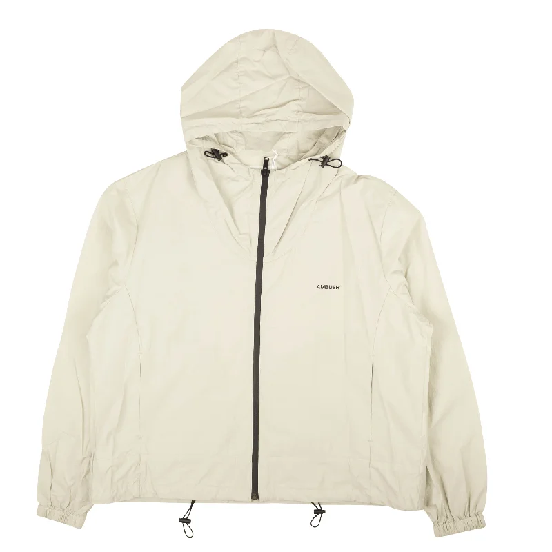 Light Grey Logo Zip-Up Hoodie Jacket