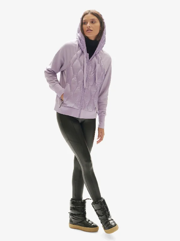 W DOWN ZIP HOODIE - Lavender