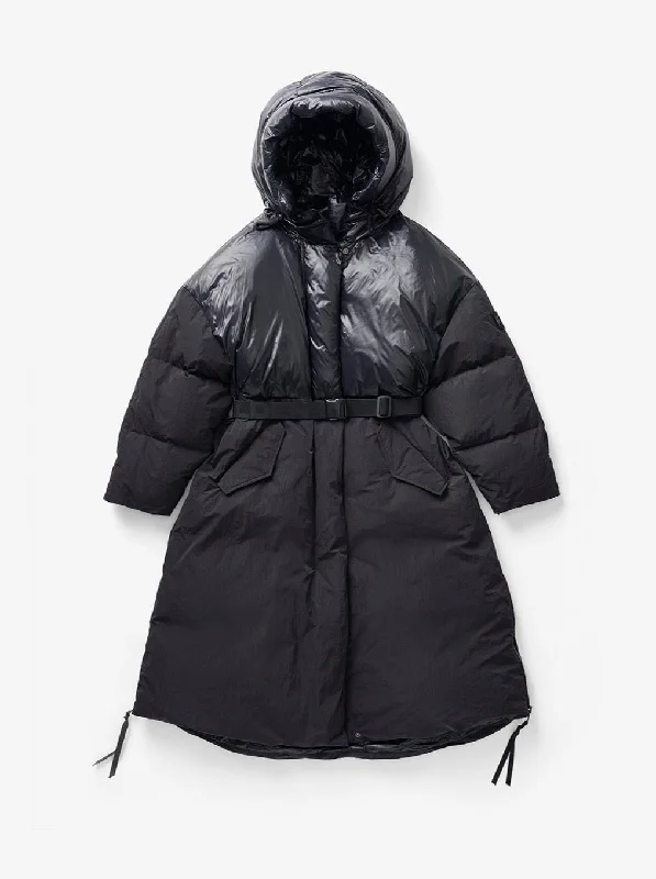 W Long Down Puffer - Black