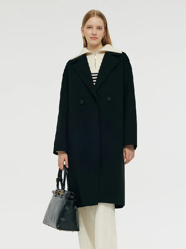 Wool Cashmere Women Mid-Length Coat