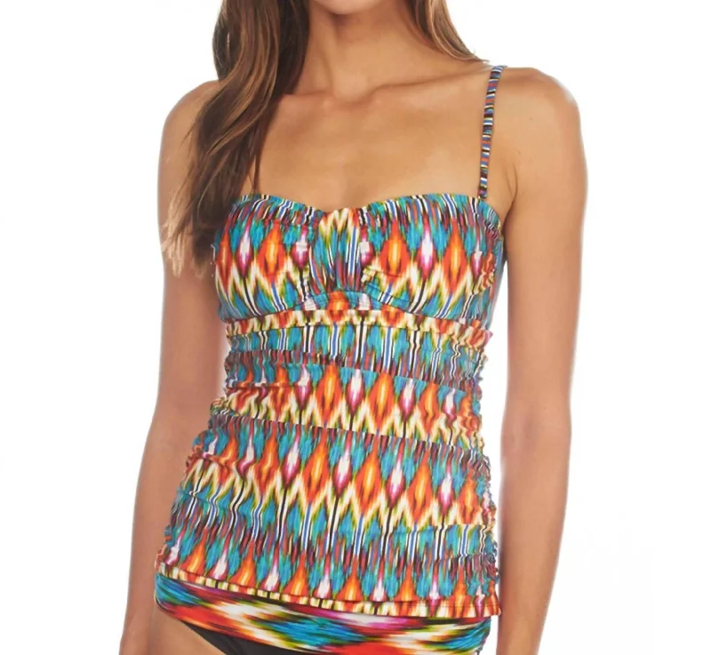 Bandeau Tankini Top In Upon The Horizon