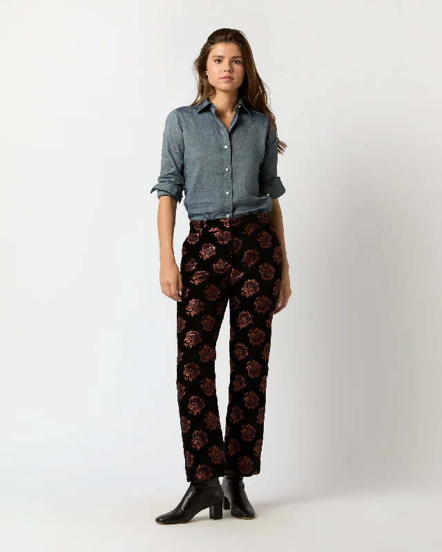 24/7 Pant in Rosette Jacquard