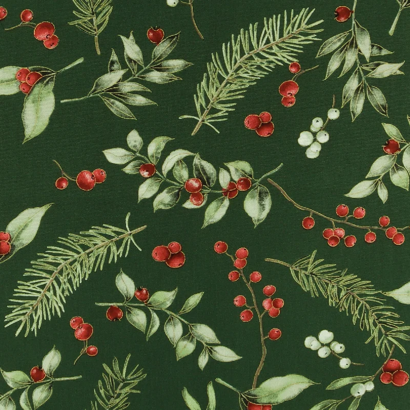 Printed Cotton - ELEGANCE CHRISTMAS - 001 - Green