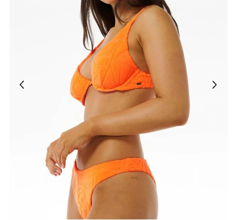 Santorini Terry Hi-Leg Skimpy In Bright Orange