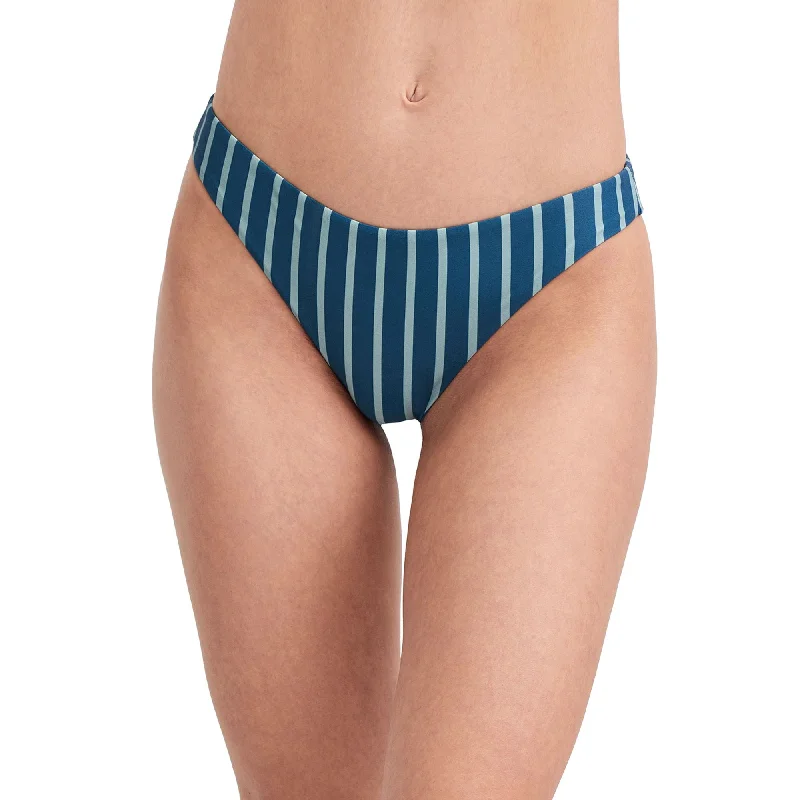 Stripe Print Mid- Rise Swim Bottom