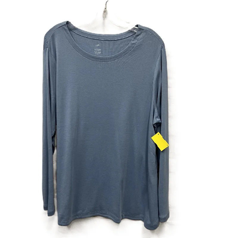 Top Long Sleeve Basic By J. Jill In Blue, Size: 2x