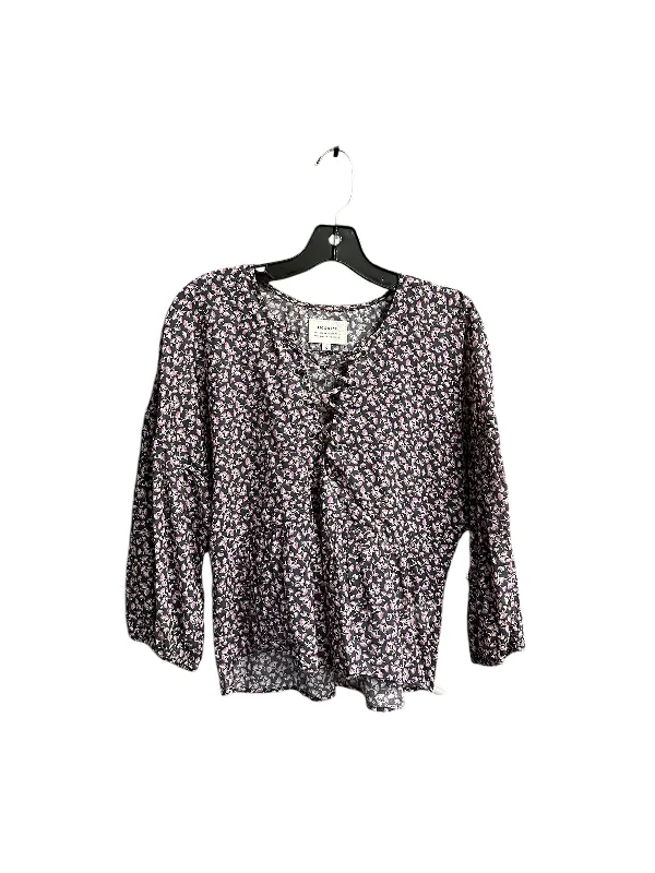 Top Long Sleeve By Clothes Mentor In Floral, Size: S