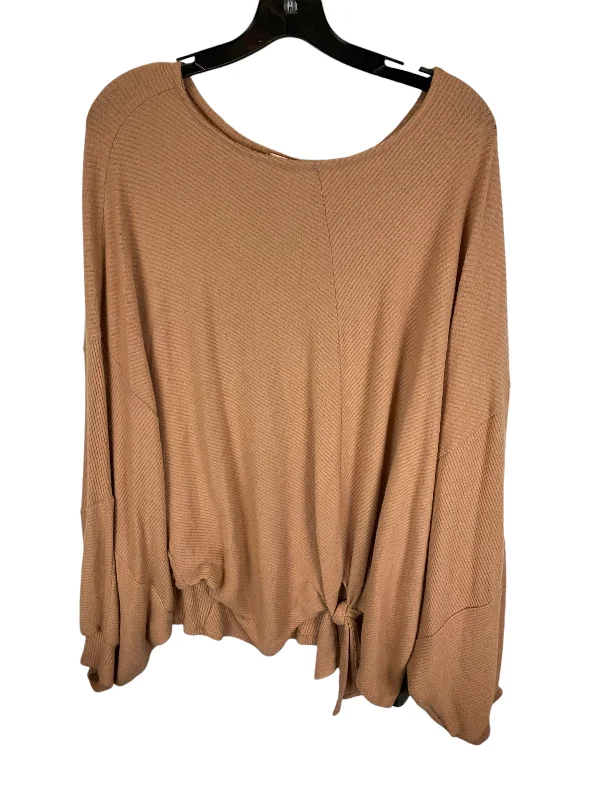 Top Long Sleeve By Clothes Mentor In Orange, Size: 3x