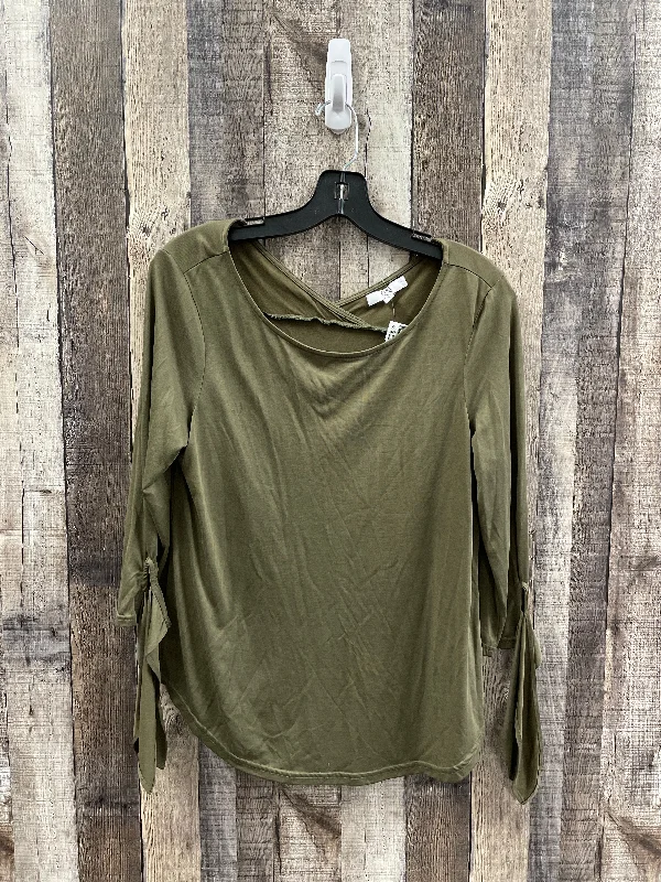 Top Long Sleeve By Cme In Green, Size: S