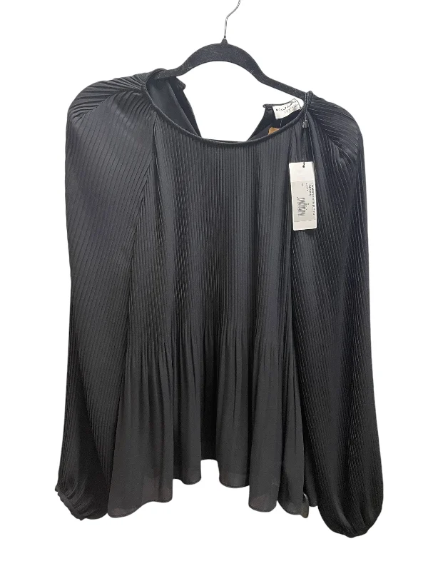 Top Long Sleeve By Molly Bracken In Black, Size: M