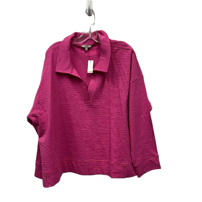 Top Long Sleeve By Talbots In Pink, Size: 3x