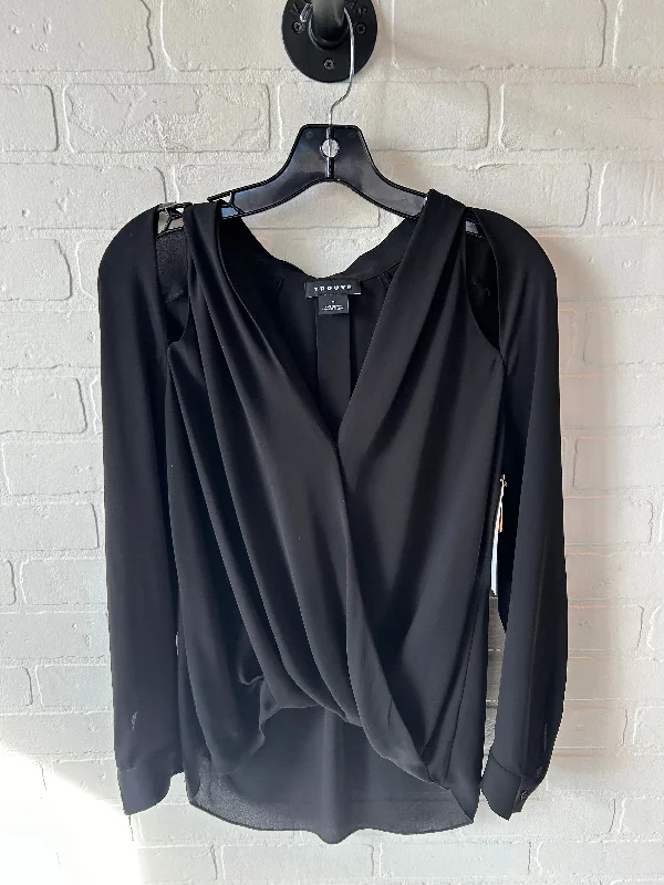 Top Long Sleeve By Trouve In Black, Size: M