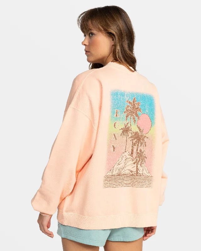 Lineup Oversize Crew Neck Sweatshirt - Peach Nougat