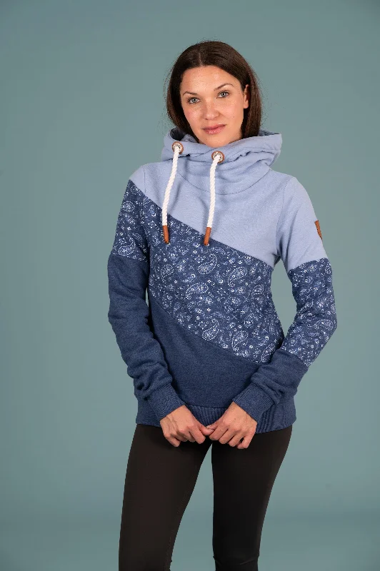 Selene Print Hoodie in Chambray Mix