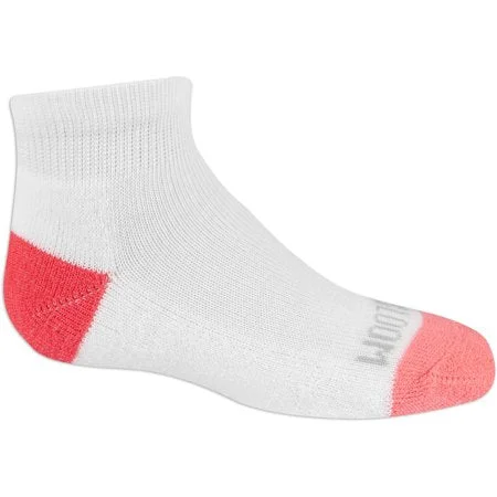 Fruit Of The Loom Girls Ankle Socks 13 Pack, S, White/Multi