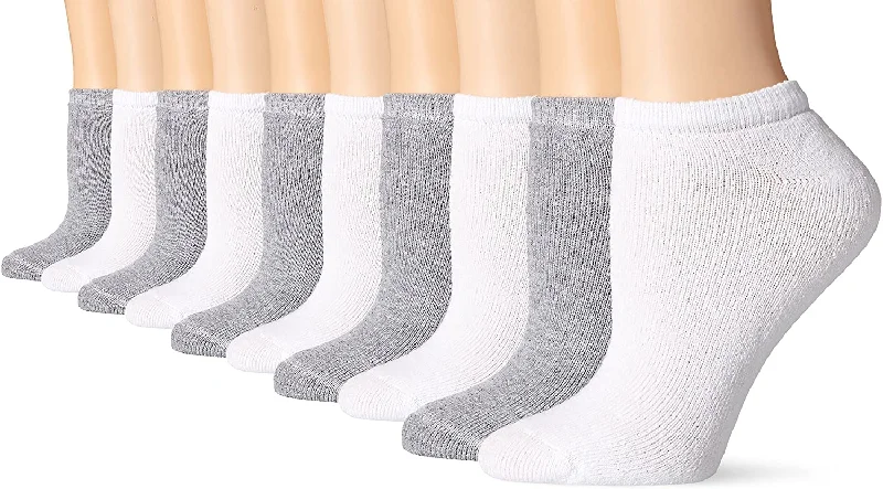 Fruit Of The Loom Womens 10 Pack Comfort No Show Socks, Shoe Size 8-12